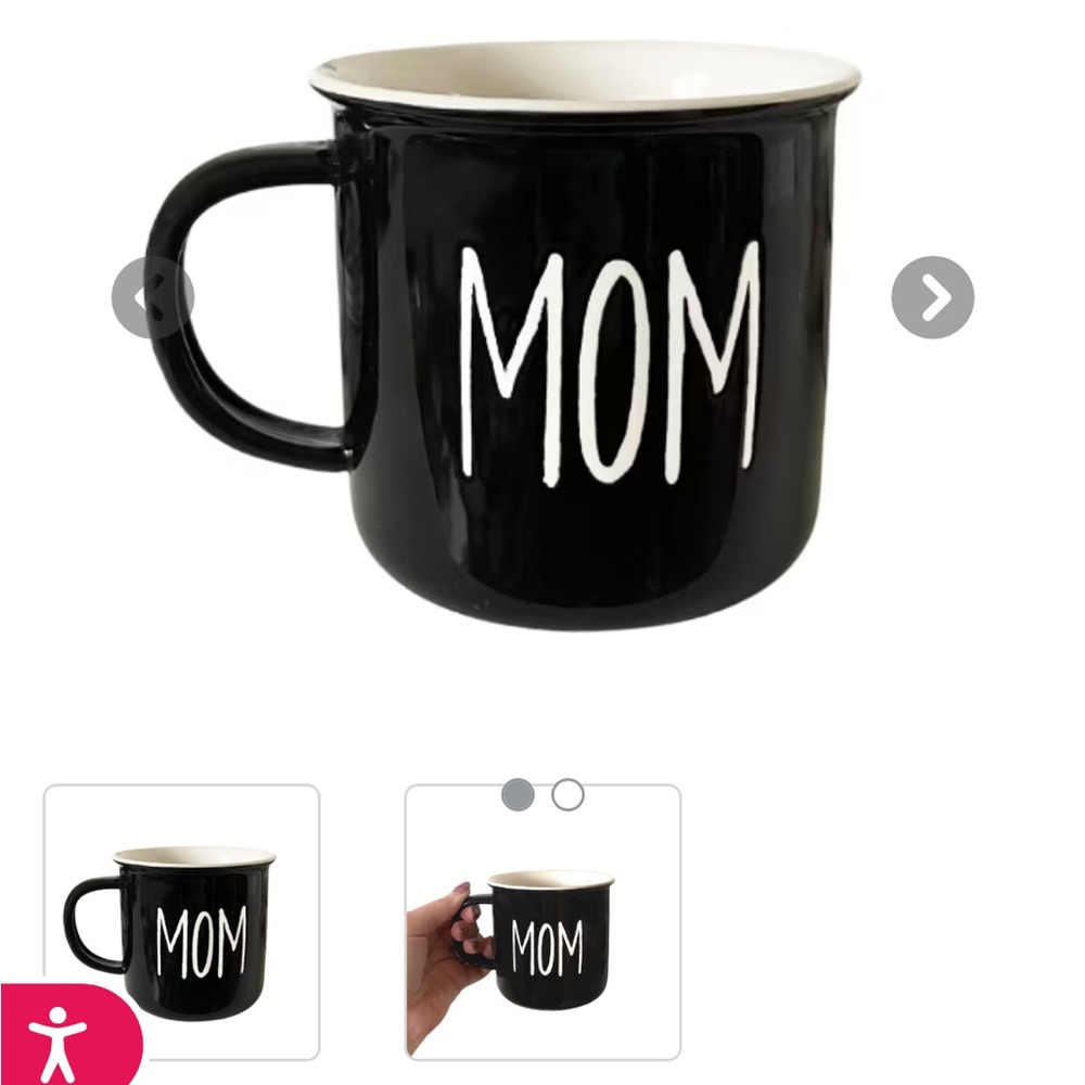 NIB Black 'MOM' Ceramic Mug - Picture 6 of 6